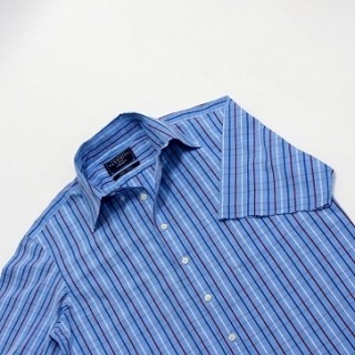 【摩達客】英國進口Charles Tyrwhitt 高級紅藍線格短袖休閒襯衫