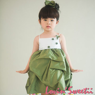 (Lovin Sweetii)甜心小公主童洋裝橄欖綠限量款