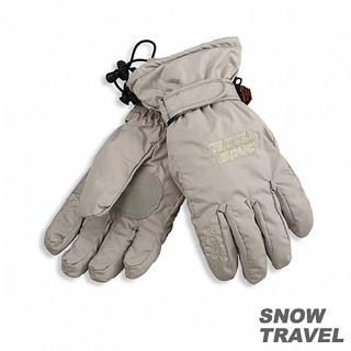 【SNOW TRAVEL】POLARTEC保暖透氣雙層防風手套(卡其)