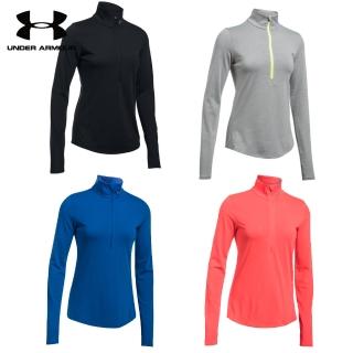 【UNDER ARMOUR】UA 女 HG Streaker 慢跑半開襟長袖上衣(藍/桃紅/灰/黑)