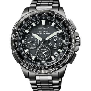 【CITIZEN】光動能GPS衛星對時鈦金屬限量腕錶-黑x47mm(CC9025-51E)