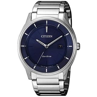 【CITIZEN 星辰】光動能 極簡都會風時尚男錶-藍/40mm(BM7400-80L)