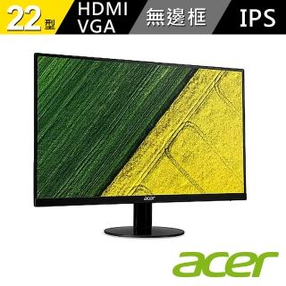 【acer 宏碁】SA220Q A 22型 IPS 超薄無邊框螢幕