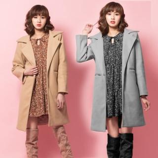 【Abbie】時尚保暖經典羊毛大衣(現貨熱銷中)