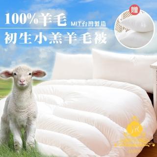 【JAROI】台灣製100%初生小羔羊毛被3KG保暖型(送舒眠枕1入)