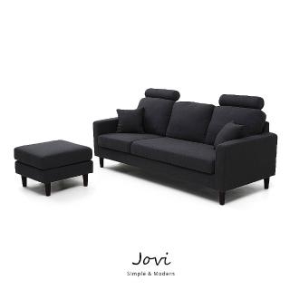 【obis】Jovi北歐風簡約三人L型布沙發(三色可選)