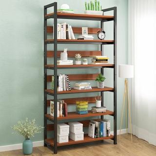 【HappyLife】落地六層書架 組合書櫃 YV9841(層櫃 收納櫃 置物櫃 書櫃)