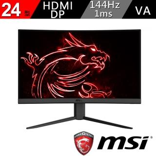 【MSI 微星】Optix G24C4 24型 電競曲面螢幕(144Hz / 1ms)