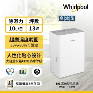 貨物稅減免$900【Whirlpool惠而浦】二級能效10.5公升節能除濕機(WDEE20AW)