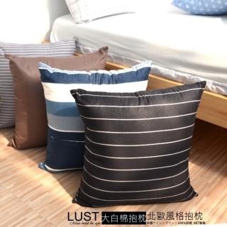 【LUST】北歐風格靠枕 方抱枕   48x48cm 布套可拆洗靠枕 懶骨頭/沙發靠墊