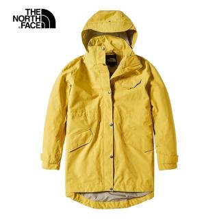 【The North Face】The North Face北面女款芥末黃防水透氣衝鋒衣｜497CZBJ