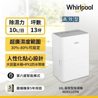 貨物稅減免$900【Whirlpool惠而浦】二級能效10.5公升節能除濕機(WDEE20AW)