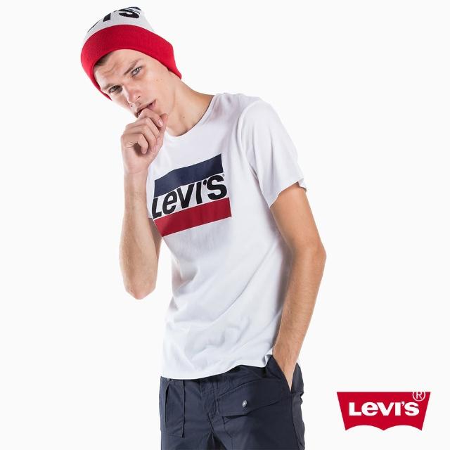 【LEVIS】男款 短袖T恤 / 經典Sportwear Logo / 白-人氣新品