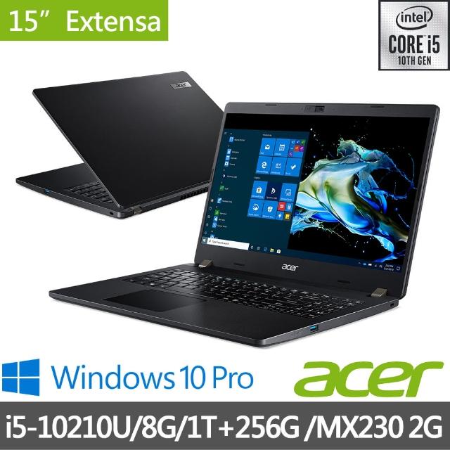 【Acer 宏碁】Extensa EX215-51G-5641 15吋商用筆電(i5-10210U/8G/1TB+256G SSD/MX230 2G/Win10Pro)