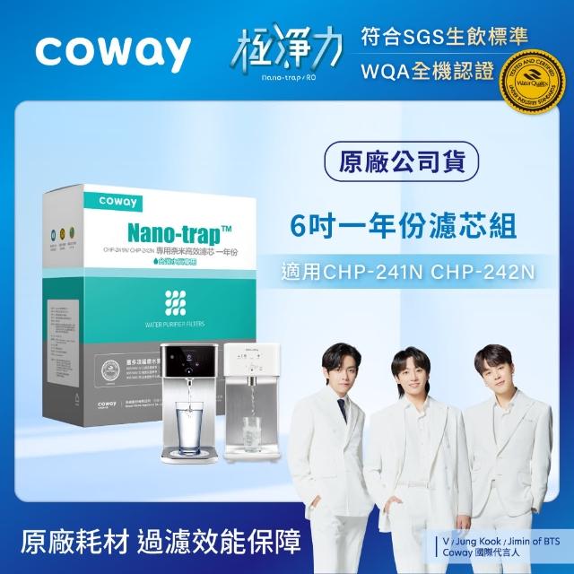 【Coway】奈米高效專用濾芯組 6吋一年份(適用CHP241N、CHP242N)