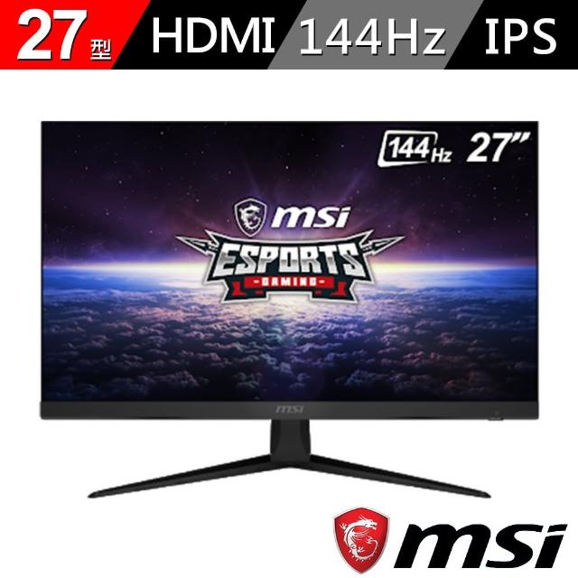 【MSI 微星】Optix G271 27型 144Hz IPS電競顯示器(eSports專用 / 廣色域)