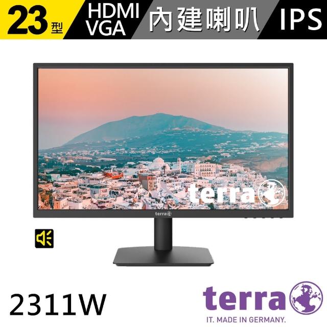 【terra 沃特曼】2311W 23型零閃屏抗藍光廣視角螢幕(五年保固/內建喇叭)