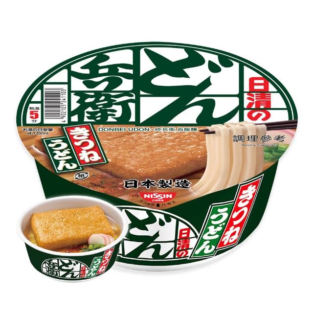 【NISSIN 日清】日清 咚兵衛油豆腐烏龍麵 95gx12碗(日清泡麵)