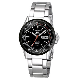 SEIKO 復古5號機械腕錶(IP黑框)