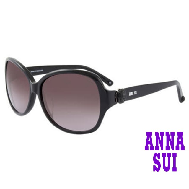 【ANNA SUI 安娜蘇】安娜黑薔薇系列太陽眼鏡(AS846-001-黑)