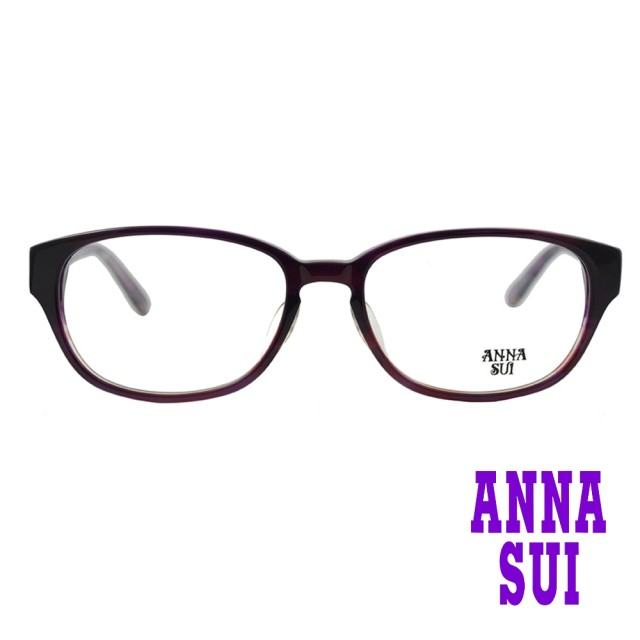【ANNA SUI 安娜蘇】日系圖騰浮雕造型光學眼鏡-透紫(AS583-704)