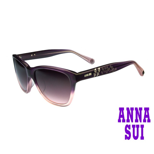 【ANNA SUI 安娜蘇】安娜浮雕系列太陽眼鏡(AS853-764-紫)