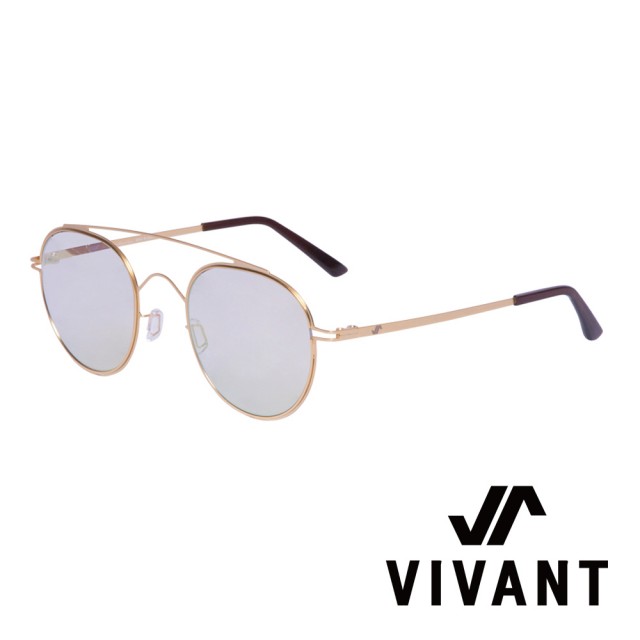 【VIVANT】新月系列簡約復古雙樑太陽眼鏡．榛果色(LUNE C4)