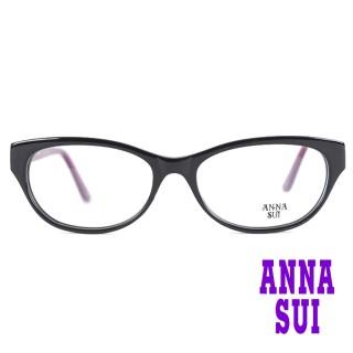 【ANNA SUI 安娜蘇】日系工業漫畫風玫瑰LOGO造型光學眼鏡-黑紫(AS572-001)