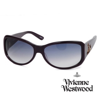 【Vivienne Westwood】英國精品時尚前衛寬板方框系列造型太陽眼鏡(VW66302-黯黑)