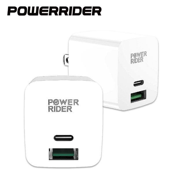 Powerrider Pd Qc3 0 18w雙孔急速充電器 支援iphone 12 11 Se Xr 系列快充 Momo購物網