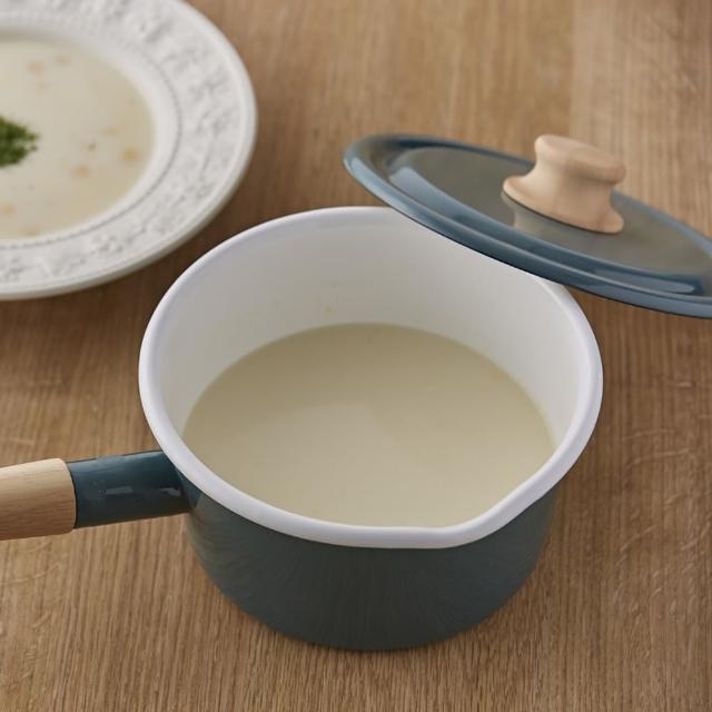 Fujihoro富士琺瑯 Cotton系列 16cm單柄附蓋琺瑯調理鍋1 6l 單柄鍋琺瑯鍋泡麵鍋燉鍋湯鍋調理鍋 Momo購物網