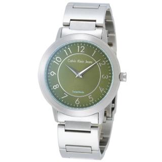 cK 鐘點情人時尚腕錶(綠/小)