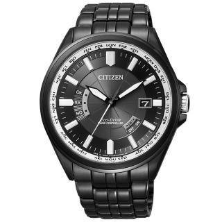 【CITIZEN】超越極限光動能電波錶(鋼帶-全黑 CB0014-52E)