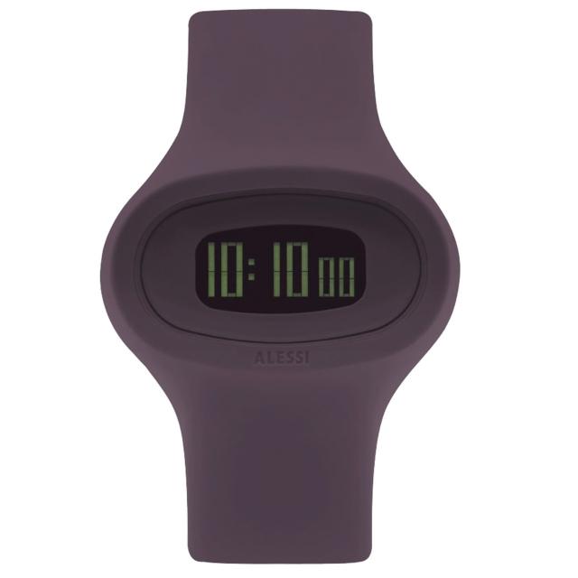 【ALESSI】清晰潮流電子腕錶-紫(AEAL25004)