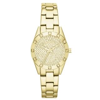 【DKNY】璀璨靈魂晶鑽時尚腕錶-鋼帶-金(NY8888)