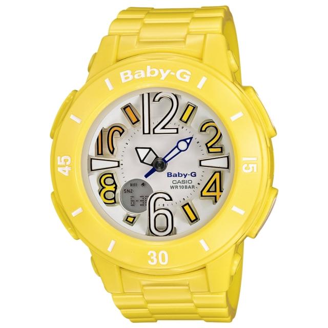 【CASIO】BABY-G 斑瀾仲夏時尚運動腕錶(黃 BGA-170-9BDR)