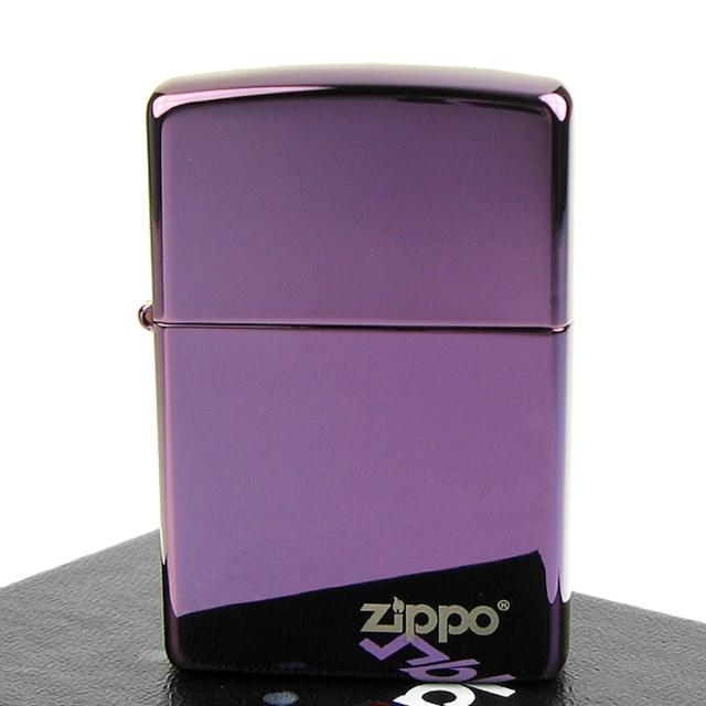 【ZIPPO】美系-LOGO字樣打火機-超質感Abyss紫色鏡面