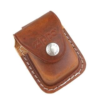 【ZIPPO】金屬扣式-打火機皮套(棕色款)