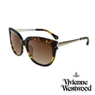 【Vivienne Westwood 英國 太陽眼鏡】經典土星銀邊太陽眼鏡(VW88202_琥珀黃)
