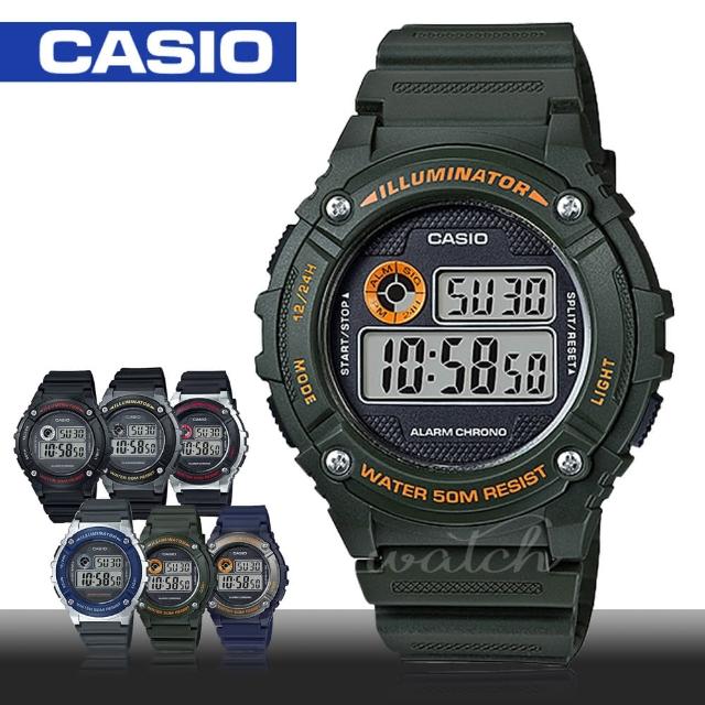 【CASIO 卡西歐】日系-復古風格-電子錶(W-216H)