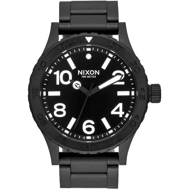 【NIXON】46 品牌潮流躍動運動腕錶-黑(A916001)