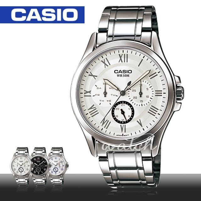 【CASIO 卡西歐】上班族推薦_商務休閒指針型男錶(MTP-E301D)