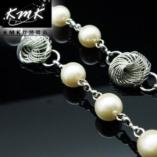 【KMK鈦鍺精品】《古典珍珠-圓形》(多功能腰鍊、項鍊、配飾)