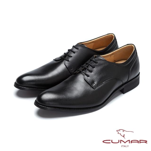 【CUMAR】核心氣墊 MIT真皮紳士鞋(黑色)