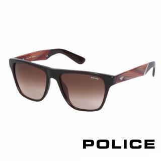 【POLICE】都會復古時尚太陽眼鏡(紅 POS1796-0958)