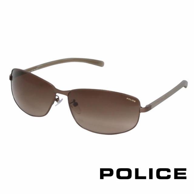 【POLICE】都會時尚太陽眼鏡(古銅色 POS8697-0R10)