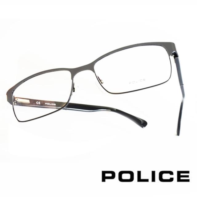 【POLICE】義大利警察都會款個性型男眼鏡(POV8797M627X 黑)