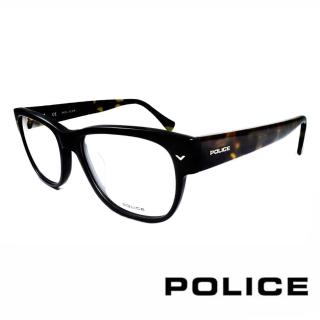 【POLICE】義大利警察都會款個性型男眼鏡(POV1765M703X -黑綠)