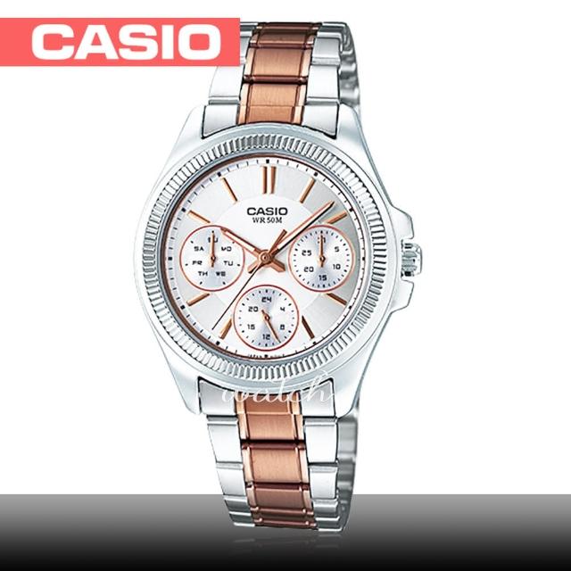 【CASIO 卡西歐】日系經典-氣質指針型淑女錶(LTP-2088RG)