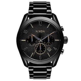 【NIXON】THE BULLET CHRONO先鋒計時網紋腕錶-黑(A3661616)
